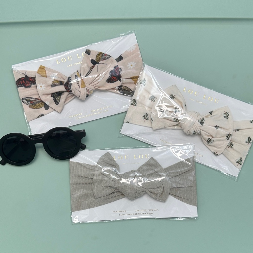 Lou Lou & Company Butterfly and Pine Tree Headband Set